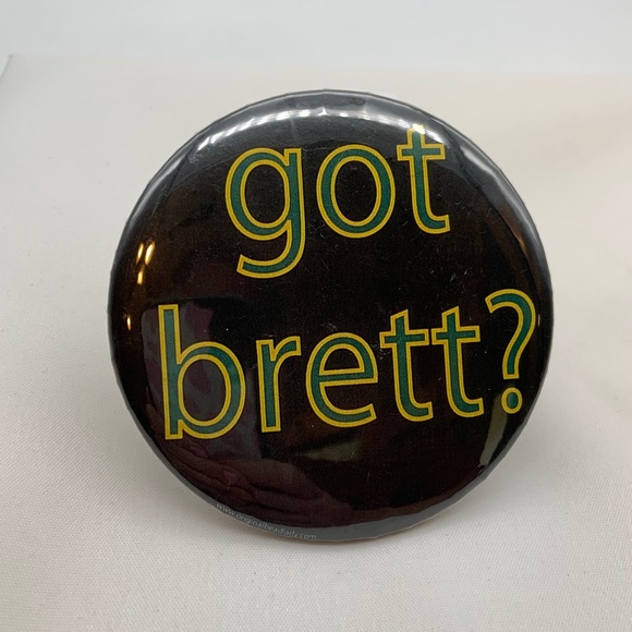 Vintage 1990s Green Bay Packers 'Got Brett?' Collectible Retro 3" Button Pin - Picture 1 of 10